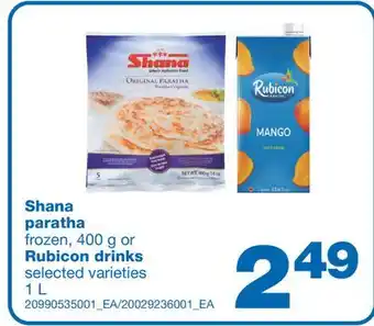 Wholesale Club Paratha, 400 g or drinks, 1 l offer