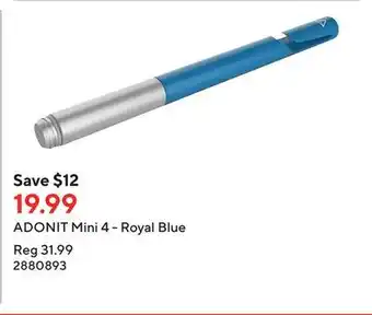Staples Adonit mini 4 - royal blue offer