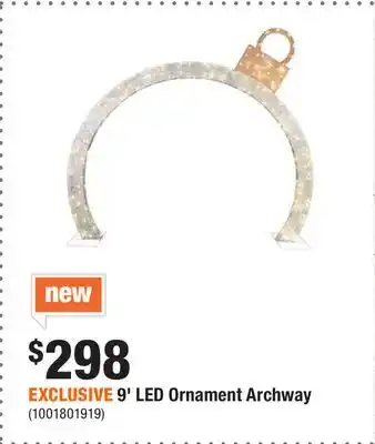 Home Depot Exclusive 9' led ornament archway offer