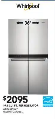 RONA Whirlpool 19.4 cu. ft. refrigerator offer