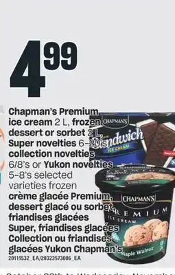 Valu-mart Crème glacée premium, dessert glacé ou sorbet, friandises glacées super, friandises glacées collection ou friandises glacées offer