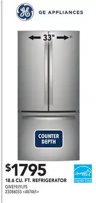 RONA Ge 18.6 cu. ft. refrigerator offer