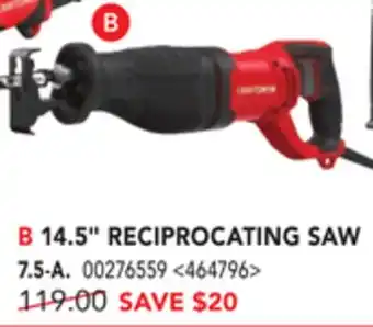 RONA Craftsman 14.5 reciprocating saw 7.5-a offer