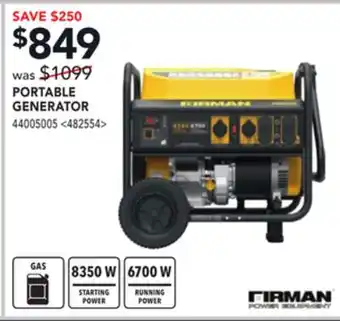 RONA Firman portable generator offer