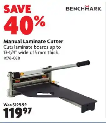 Home Hardware Manual laminate cutter offer