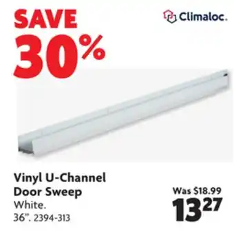 Home Hardware Vinyl u-channel door sweep offer
