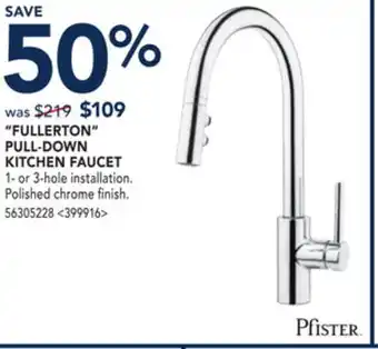 RONA Pfister fullerton pull-down kitchen faucet offer