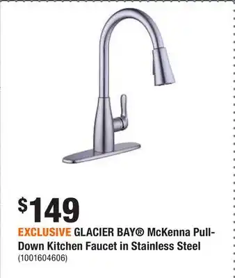 Home Depot Exclusive glacier bay mckenna pull-down kitchen faucet in stainless steel offer