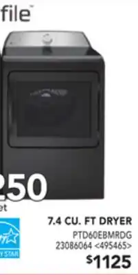 RONA Ge profile 7.4 cu.ft. dryer offer
