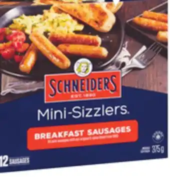 Giant Tiger Schneiders breakfast sausages or rounds offer