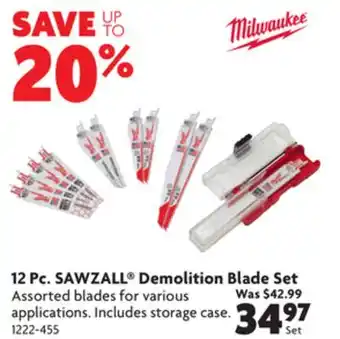Home Hardware 12 pc. sawzall demolition blade set offer