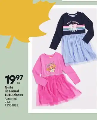 Giant Tiger Girls licensed tutu dress offer