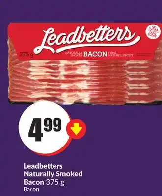 Chalo FreshCo Leadbetters naturally smoked bacon 375 g offer