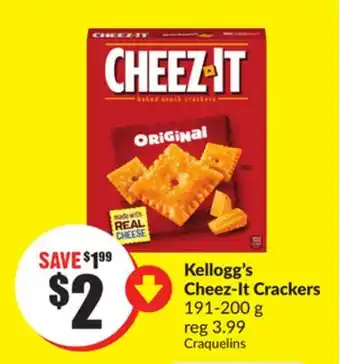 Chalo FreshCo Kellogg's cheez-it crackers 191-200 g offer