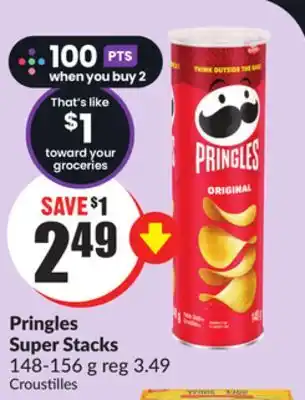 Chalo FreshCo Pringles super stacks 148-156 g offer