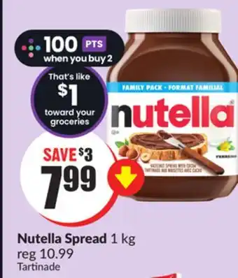 Chalo FreshCo Nutella spread 1 kg offer