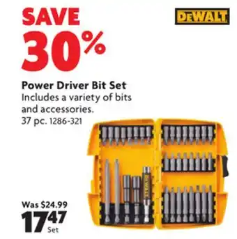 Home Hardware Power driver bit set offer