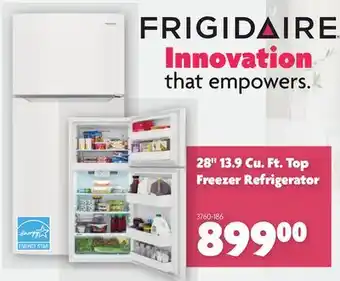 Home Hardware 28 13.9 cu. ft. top freezer refrigerator offer