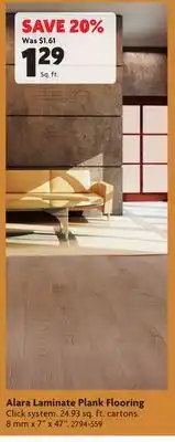 Home Hardware Alara laminate plank flooring offer