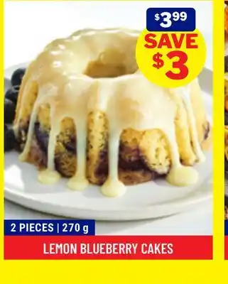 M & M Food Market Lemon blueberry cakes offer