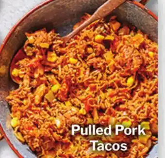 M & M Food Market Pulled pork tacos offer