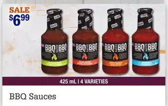 M & M Food Market Bbq sauces offer