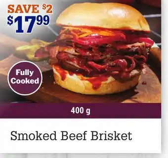 M & M Food Market Smoked beef brisket offer