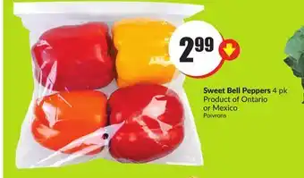 FreshCo Sweet bell peppers 4 pk product of ontario or mexico offer