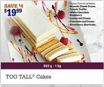 M & M Food Market Too tall cakes offer