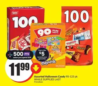 FreshCo Assorted halloween candy 90-125 pk offer