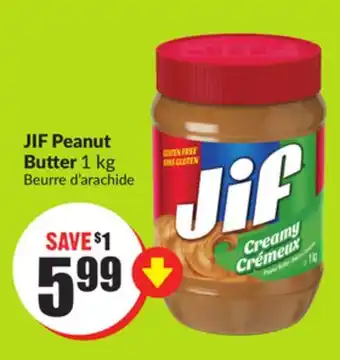 FreshCo Jif peanut butter 1 kg offer