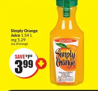 FreshCo Simply orange juice 1.54 l offer