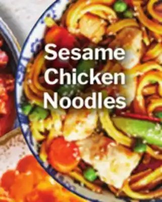 M & M Food Market Sesame chicken noodles offer
