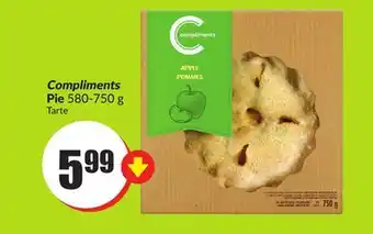 FreshCo Compliments pie 580-750 g offer