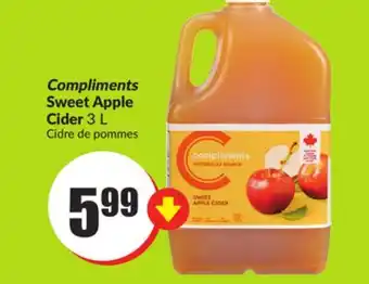 FreshCo Compliments sweet apple cider 3 l offer