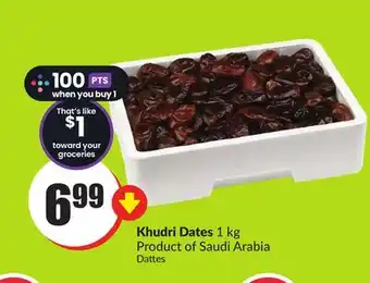FreshCo Khudri dates 1 kg product of saudi arabia offer