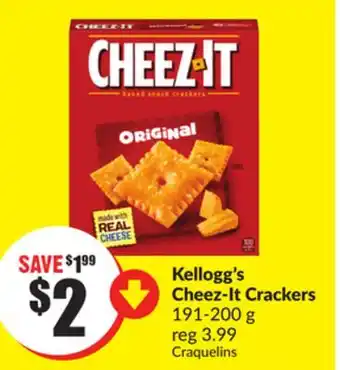 FreshCo Kellogg's cheez-it crackers 191-200 g offer