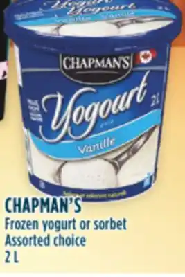 Marché Adonis Chapman's frozen yogurt or sorbet offer
