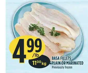 Marché Adonis Basa fillets plain or marinated offer
