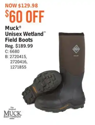 Bass Pro Muck unisex wetland field boots offer