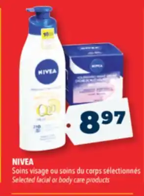 Familiprix Nivea selected facial or body care products offer