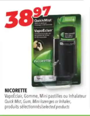 Familiprix Nicorette quick mist, gum, mini lozenges or inhaler, /selected products offer