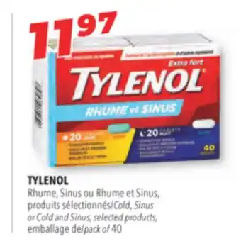 Familiprix Tylenol cold, sinus or cold and sinus offer