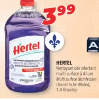 Familiprix Hertel multi surface disinfectant cleaner to be diluted, 1,4 litre offer