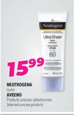 Familiprix Neutrogena or aveeno selected suncare products offer