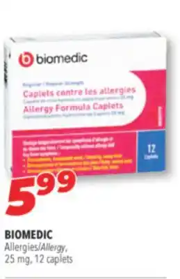Familiprix Biomedic allergy, 25 mg, 12 caplets offer