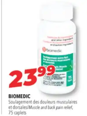 Familiprix Biomedic muscle and back pain relief, 75 caplets offer