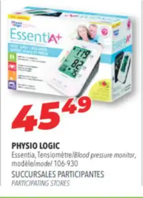 Familiprix Physio logic essentia, blood pressure monitor offer