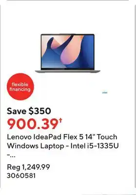 Staples Lenovo ideapad flex 5 14 touch windows laptop - intel i5-1335u - 16 gb ram - 512 gb ssd - windows 11 home offer