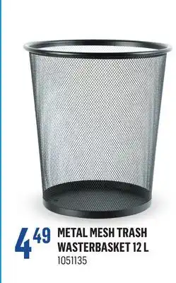 Canac Metal mesh trash wasterbasket 12 l offer